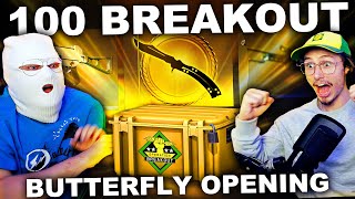 100 Breakout Cases KNIFE UNBOXING with Anomaly [upl. by Christalle]