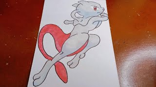 Como dibujar a Mewtwo 🟣NIVEL LEGENDARIO🟣 How to Draw Mewtwo  Pokemon [upl. by Anirba]