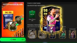 Thrilling TOTS Messi Pack Opening  Packed 99 Zidane FC Mobile 24 [upl. by Alderman]