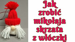 ŁATWY SKRZAT  MIKOŁAJ Z WŁÓCZKI bożenarodzenie diy tutorial new xmas mikołaj [upl. by Eocsor]