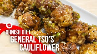 Ornish Diet General Tsos Cauliflower  LowFat PlantBased Recipe [upl. by Eeral878]