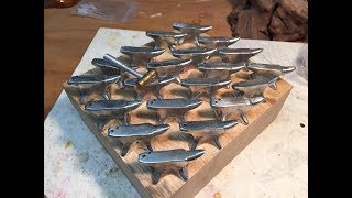 How to Cast Seventeen Pewter Minianvils Using Mold Max 60 Silicone [upl. by Sudbury]