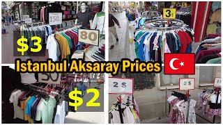 Istanbul Market Tour  Cheap Clothing Prices  Aksaray Laleli walking Tour [upl. by Anette159]