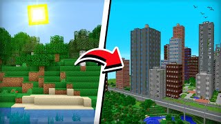 ✔ MINECRAFT mas COM NOVA GERAÇÃO DE CIDADES  LOST CITIES [upl. by Haidej]