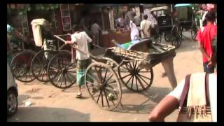 Rickshaw Ride in Kolkata India Calcutta  Pulled Rickshaw [upl. by Saree]