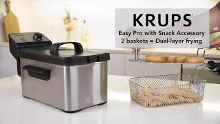 Krups Easy Pro Deep Fryer with Snacking Tray [upl. by Sorazal]