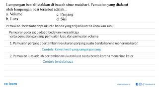 Lempengan besi diletakkan di bawah sinar matahari Pemuaian yang dialami oleh lempengan besi ters [upl. by Brigitte]