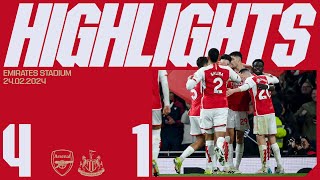 HIGHLIGHTS  Arsenal vs Newcastle United 41  Gabriel Havertz Saka and Kiwior [upl. by Azila]