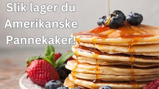 Amerikanske pannekaker oppskrift med valgfri topping Kjempegode 😀 [upl. by Llerut677]