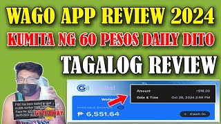 WAGO APP  KUMITA NG 60 PESOS GCASH DAILY SA BAGONG INVESTMENT  PAYMENT OF PROOF  TAGALOG REVIEW [upl. by Nathanson635]