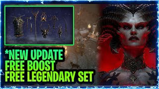 Diablo 4 New Limited Event Free BOOST Free Legendary Set All Alters Unlocked Mid Seasonal Patch [upl. by Leesa]