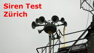 Siren test in Zurich Switzerland [upl. by Arimihc737]