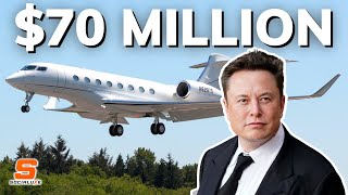 Elon Musks 70 Million Massive Private Jet [upl. by Namyaw]