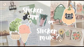 StickerApp or StickerMule 🤭 my honest review and what to expect from their die cut stickers [upl. by Caine]