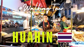 Huahin Night Market  WALKING TOUR  Hua Hin Thailand  AsaNiPOV [upl. by Ellinad]