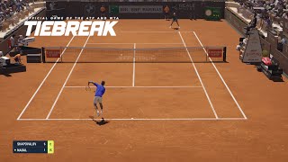 TIEBREAK  Rafael Nadal Vs Denis Shapovalov I Rome Masters I Expert Difficulty PS5 [upl. by Ilak]