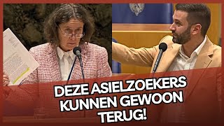 PVVminister Faber maakt DENKLEIDER furieus omdat ze ASIELZOEKERS terug wil sturen [upl. by Neelya736]