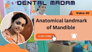 Anatomical landmark of mandible  Preclinical Prosthodontics [upl. by Airolg252]