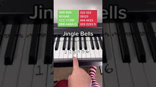 Easiest Jingle Bells Piano Tutorial 🎅🏼🎄 shorts piano [upl. by Letti]