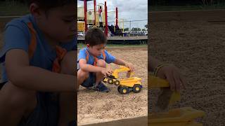 Blippi Fan Kids Sandbox Construction Vehicles Dig World toddlers toddleractivities houston [upl. by Kathryne]