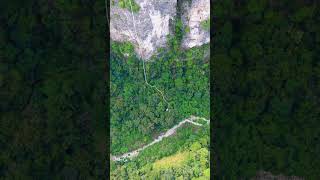 Zhangjiajie Grand Canyon Glass Bridge Bungee Jumping is thrilling [upl. by Anialahs209]