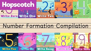 Write 09 Compilaton  Number Formation Songs [upl. by Aserret964]