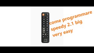 come programmare telecomando universale meliconi speedy 21 BIG [upl. by Rebekah]