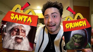 DO NOT ORDER SANTA CLAUS AND GRINCH HAPPY MEAL AT 3 AM GROSS [upl. by Perzan352]