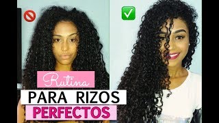 RUTINA COMPLETA PARA RIZOS PERFECTOS 3B 3C 2018♡Kenny DiazCurly Hair Routine [upl. by Aisinut]