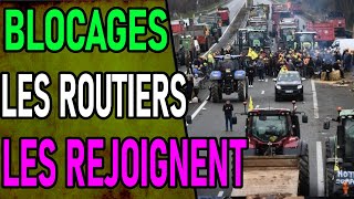 BLOCAGE AGRICULTEURS LES ROUTIERS SY METTENT  Agriculteur Agriculture Politique [upl. by Sinaj]