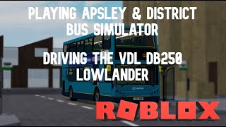 Apsley amp District Bus Simulator V4  Driving the Brand New VDL ELC Lowlander on Route Q2 to Farne [upl. by Aihsek]