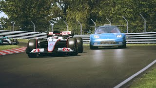 Acura NSX F1 vs F1 Hypercars 2024 F1 Hoonigan F1 Porsche F1 Audi F1 DS Penske at Nordschleife [upl. by Myo]