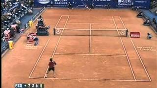 Gasquet amazing backhand against Federer at matchpoint Monte Carlo 05 [upl. by Nolos]