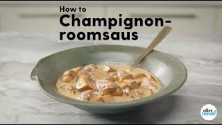 Champignonsaus maken – recept  Allerhande [upl. by Shulem59]