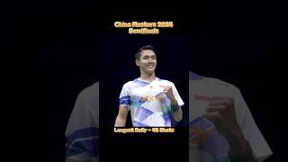 Longest Rally 48 Shots Men’s Singles Jonatan Christie vs Shi YuQi ChinaMasters2024 BWFWorldTour [upl. by Earlie921]