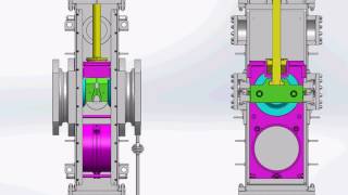 ANIMATION double disc slab gate valve [upl. by Airdnal927]