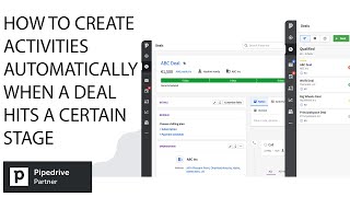 Pipedrive Automatic Add Activities When Deal Hits Certain Stage [upl. by Hort]