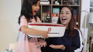 Unboxing and Testing HP 3777 3in1 Printer copy scan and print  Elle x Kerrigan [upl. by Veradis669]