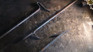 Forged fire poker tips without forge welding [upl. by Etteniotnna442]