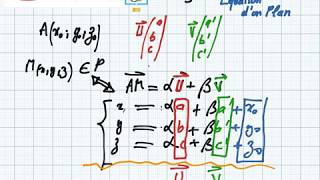 Espace 2 équation paramétrique et cartésienne dun plan [upl. by Antonetta]