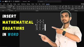 insert mathematical equations in ms word  Diwakar singh [upl. by Neelyar]