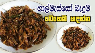 හාල්මැස්සෝ බැදුම මෙහෙම හදන්න  HALMASSO BADUMA  HALMASSO THEL DALA  SPRATS [upl. by Ruder]