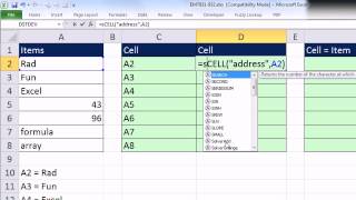 EXCEL ADDRESS FUNCTION Explained  How to use Address Function in Excel [upl. by Eneirda263]