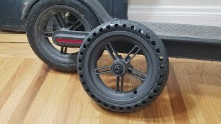 Xiaomi M365 Pre Mounted Solid Tire Review [upl. by Aidin]