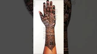 Very beautiful 😍 full hand bridal mehndi design for front hand rakshabandhan mehndi hennatattoo [upl. by Jotham]