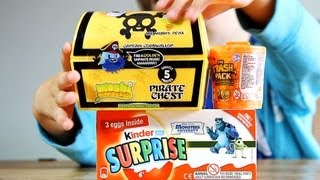 Moshi Monsters Ghost Pirate Chest Kinder Surprise Monsters University Disney Pixar [upl. by Husein]