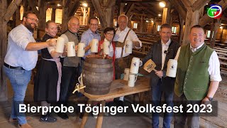 Bierprobe für das Töginger Volksfest 2023 [upl. by Etsyrk]