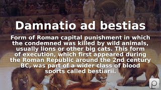 Damnatio ad bestias Find public domain images of Damnatio ad bestias at httpsPICRYLcom [upl. by Shawnee393]