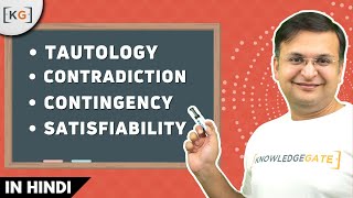 6 Tautology  Contradiction  Contingency  satisfiability Propositional logic [upl. by Nari378]