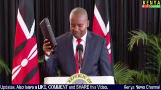 Kithure Kindiki takes Oath as CS Interior in front of Ruto at State House  Cabinet Swearingin [upl. by Lewan]